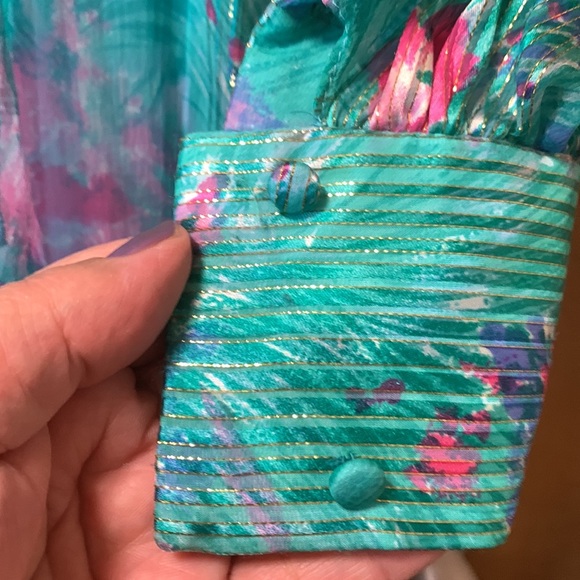 VINTAGE NAT KAPLAN SILK SHIFT DRESS - Picture 5 of 11